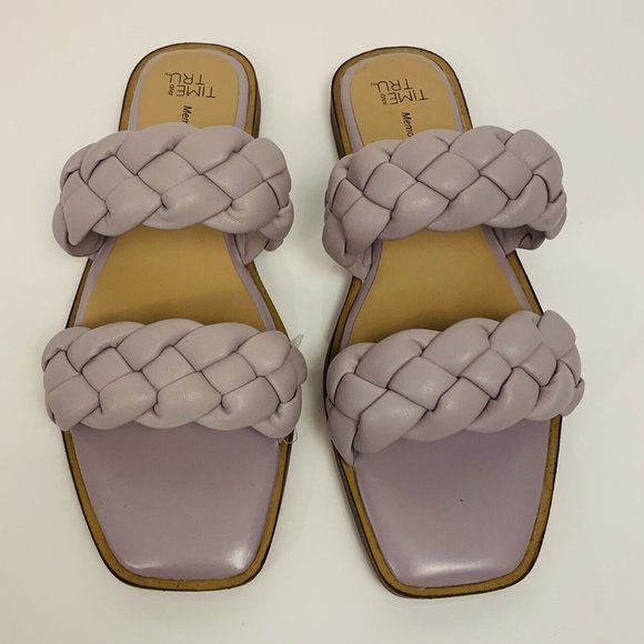 Time and Tru Women's Braided Two Band Sandals - Picture 2 of 8